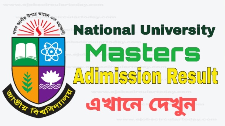 NU Masters Admission Result Notice 2020 – www.nu.ac.bd